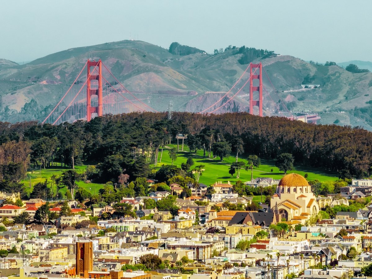 San Francisco Richmond District and Golden Gate Bridge⁠ Image by JasonDoiy from Getty Images Signature