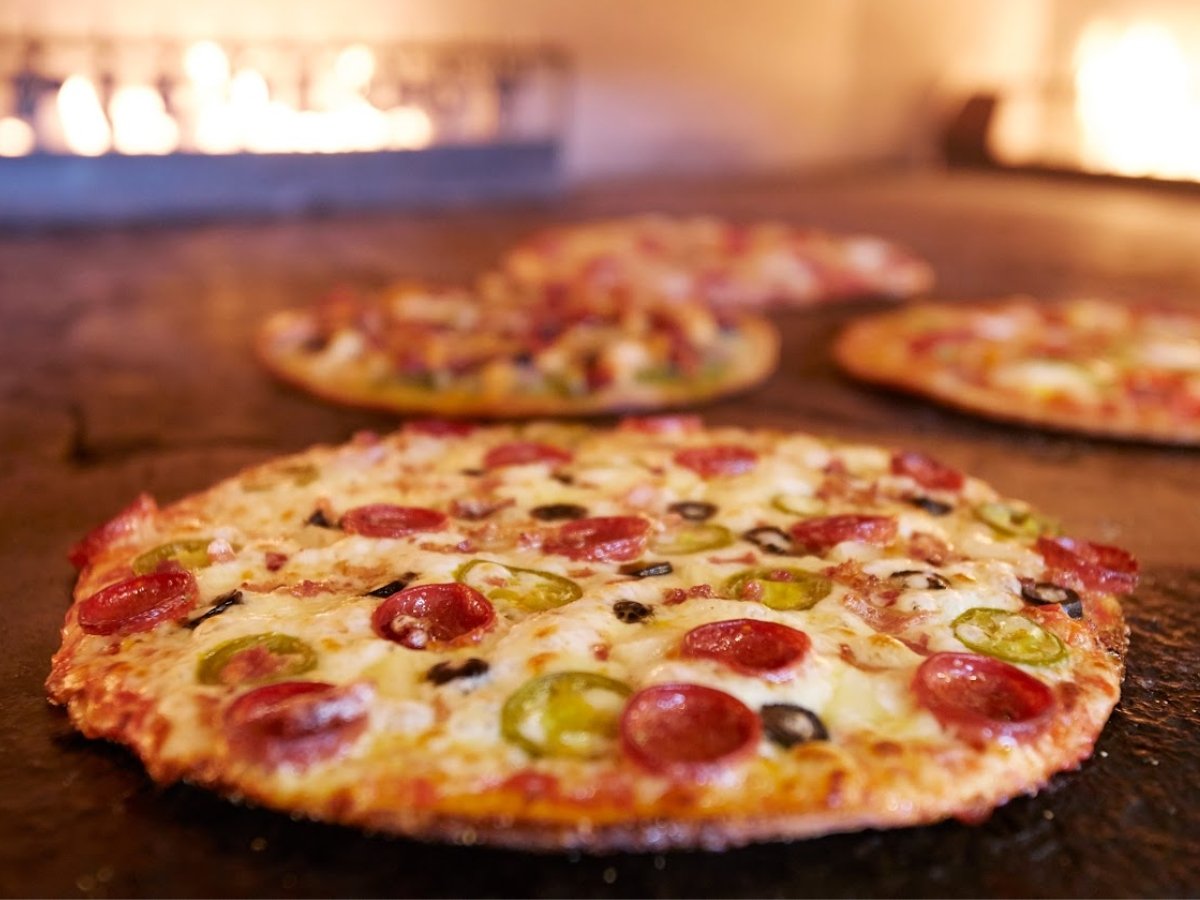  Thin crust pizza at Pieology Pizzeria Bridge Street, Huntsville, AL