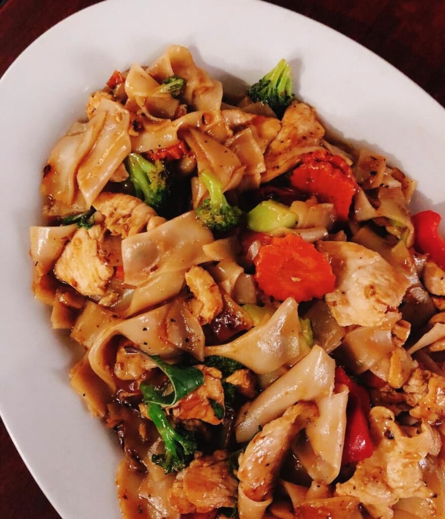 Drunken noodles at The Coconut On T in Sacramento CA Image from Instagram